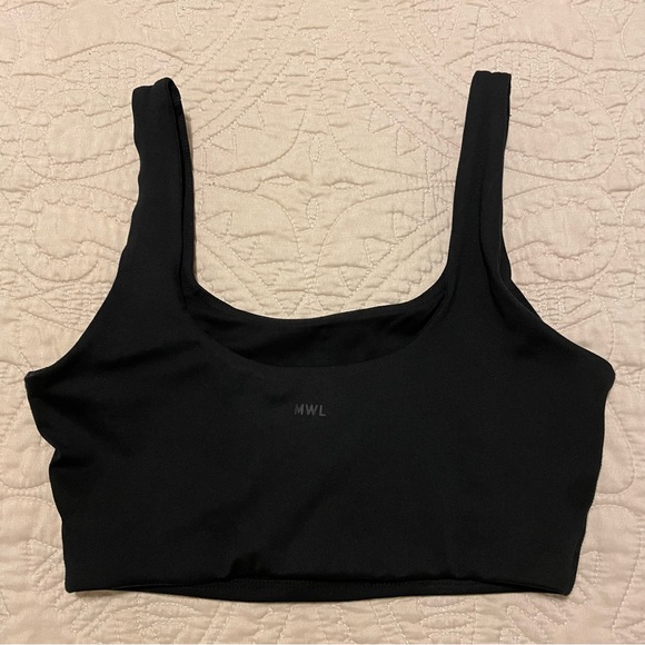 Madewell MWL Flex Square-Neck Sports Bra Black Size XS - Picture 6 of 7